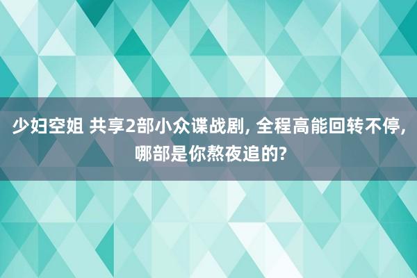 少妇空姐 共享2部小众谍战剧, 全程高能回转不停, 哪部是你熬夜追的?